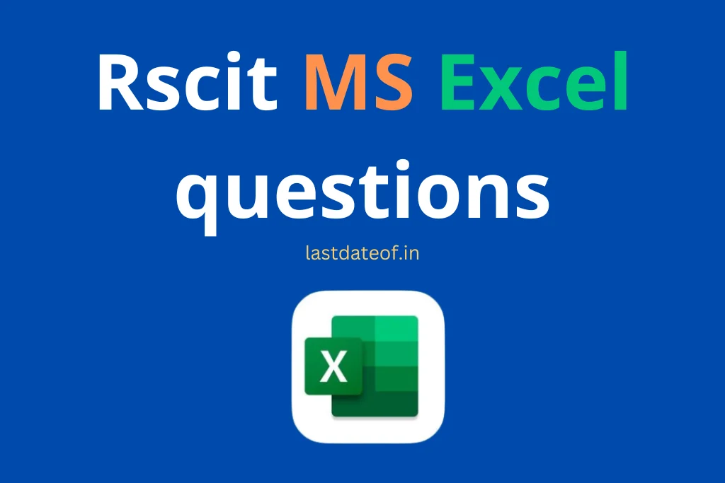Rscit MS Excel questions
